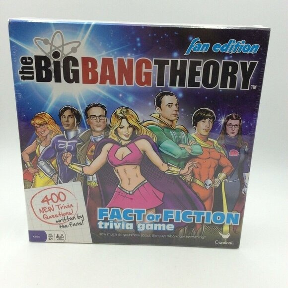 Trivia Board Game Big Bang Theory Fact Fiction Fan Edition Cardinal New Sealed - Picture 2 of 6